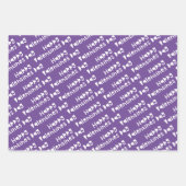 Valentinstag Herz- und Wortmuster Geschenkpapier Set (Vorderseite)