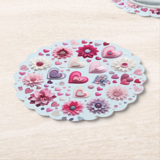 Valentinstag-Herz Untersetzer (angewinkelt)