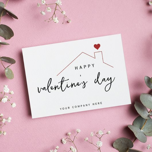 Valentinstag Herz Werbung Real Anwesen Postkarte