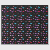 Valentinstag Herz Wrapping Paper Geschenkpapier (Flach)