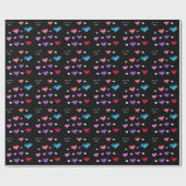 Valentinstag Herz Wrapping Paper Geschenkpapier (Flach)