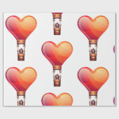 Valentinstag, Herz-Wrapping Paper Geschenkpapier (Flach)