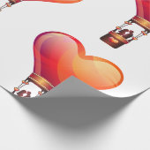 Valentinstag, Herz-Wrapping Paper Geschenkpapier (Ecke)