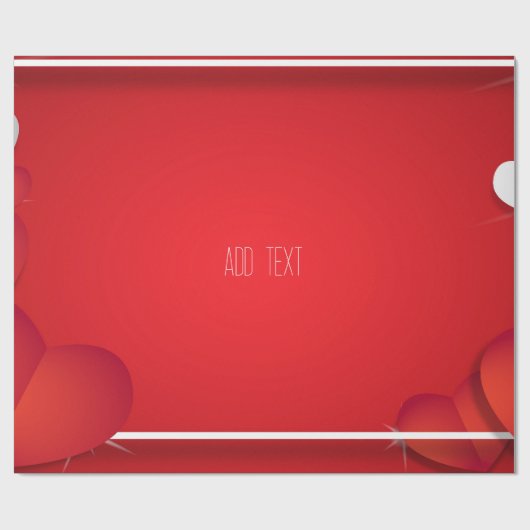 Valentinstag, Herz-Wrapping Paper Geschenkpapier (Flach)