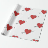 Valentinstag, Herz-Wrapping Paper Geschenkpapier (Ungerollt)