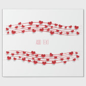 Valentinstag, Herz-Wrapping Paper Geschenkpapier (Flach)