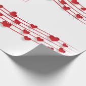 Valentinstag, Herz-Wrapping Paper Geschenkpapier (Ecke)