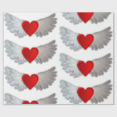Valentinstag, Herz-Wrapping Paper Geschenkpapier (Flach)
