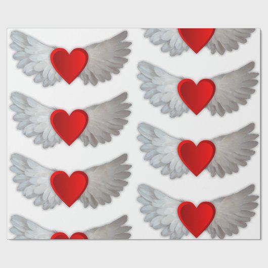 Valentinstag, Herz-Wrapping Paper Geschenkpapier (Flach)