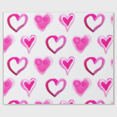 Valentinstag, Herz-Wrapping Paper Geschenkpapier (Flach)