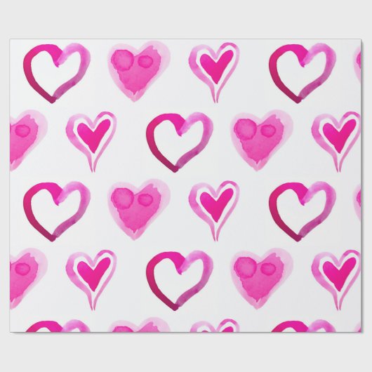 Valentinstag, Herz-Wrapping Paper Geschenkpapier (Flach)