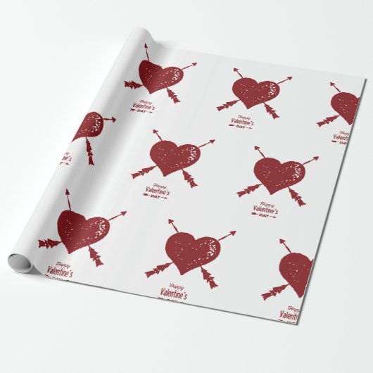 Valentinstag, Herz-Wrapping Paper Geschenkpapier (Ungerollt)