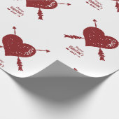 Valentinstag, Herz-Wrapping Paper Geschenkpapier (Ecke)