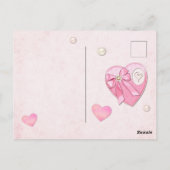 Valentinstag Herz zu Herz Postkarte (Rückseite)