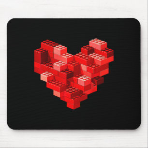 Valentinstag Herzbausteine Ziegel Jungen Mousepad