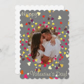 Valentinstag, Herzbeschwerden und Ballons Feiertagskarte (Vorne/Hinten)