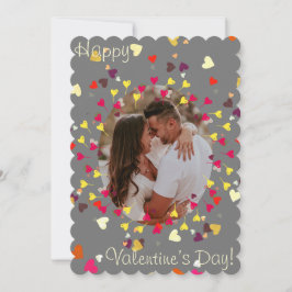 Valentinstag, Herzbeschwerden und Ballons Feiertagskarte