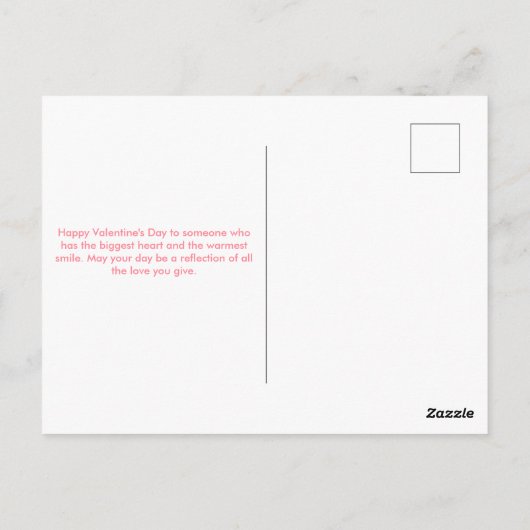 Valentinstag Herzchen Postkarte (Rückseite)