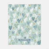 Valentinstag Herzdesign Fleece Blanket (Vorderseite)