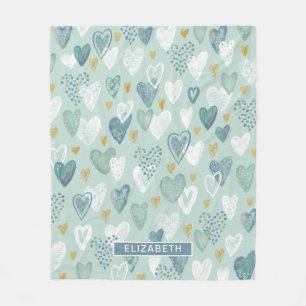 Valentinstag Herzdesign Fleece Blanket