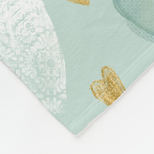 Valentinstag Herzdesign Fleece Blanket (Ecke)