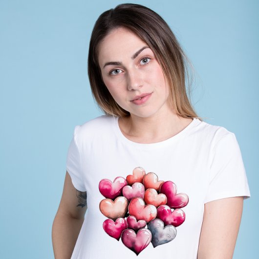 Valentinstag Herzdesign T - Shirt