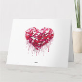 Valentinstag-Herzdesigns Splatter-Paint-Kunst Karte (Rückseite)