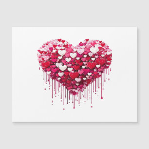 Valentinstag-Herzdesigns Splatter-Paint-Kunst Magnetkarte