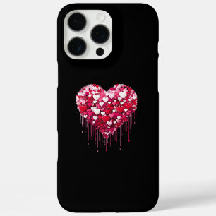 Valentinstag-Herzdesigns-Spritzlack-Kunst iPhone 16 Pro Max Hülle