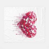 Valentinstag-Herzdesigns Spritzlack-Kunst Fleecedecke (Vorderseite (Horizontal))