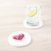 Valentinstag-Herzdesigns Spritzlack-Kunst Getränkeuntersetzer (Seite)