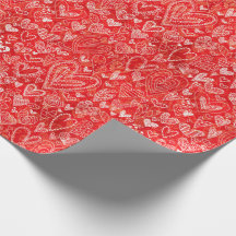 Valentinstag-Herzen auf Rot