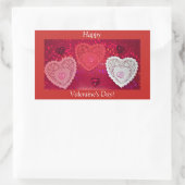 Valentinstag-Herzen-Aufkleber Rechteckiger Aufkleber (Tasche)