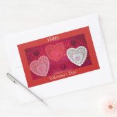 Valentinstag-Herzen-Aufkleber Rechteckiger Aufkleber (Umschlag)