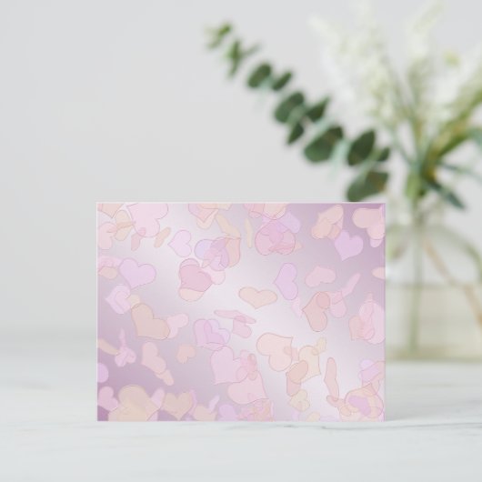 Valentinstag. Herzen. Feiertagspostkarte (Stehend Vorderseite)