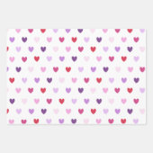 Valentinstag-Herzen Geschenkpapier Set (Vorderseite 2)