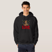 Valentinstag-Herzen Liebe Ballpython-Tier Frau Hoodie (Vorne ganz)