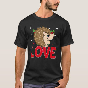 Valentinstag-Herzen-Liebe-Igel-Tier-Frauen T-Shirt