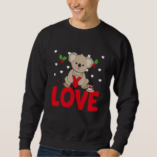 Valentinstag-Herzen-Liebe-Koala-Tier-Frauen Sweatshirt