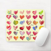 Valentinstag-Herzen Mouspad Mousepad (Mit Mouse)