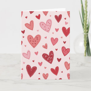 Valentinstag-Herzen Musterkarte Karte