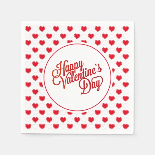 Valentinstag-Herzen-Papier-Servietten Serviette (Vorderseite)