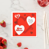 Valentinstag-Herzen-Party Serviette (Beispiel)