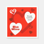 Valentinstag-Herzen-Party Serviette (Vorderseite)