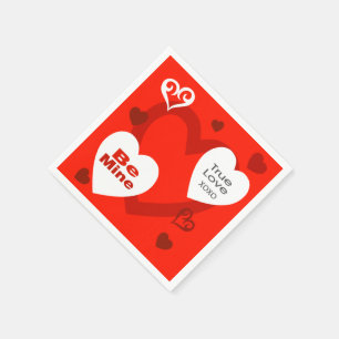 Valentinstag-Herzen-Party Serviette