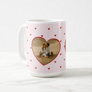 Valentinstag-Herzen Rot Pink Foto Kaffeetasse