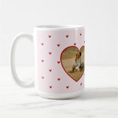 Valentinstag-Herzen Rot Pink Foto Kaffeetasse (Links)