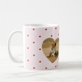 Valentinstag-Herzen Rot Pink Foto Kaffeetasse (Links)