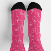 Valentinstag-Herzen und Schleifen Rosa Socken (Oben)