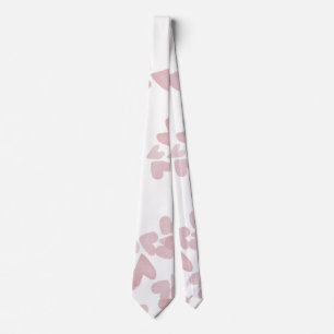 Valentinstag Herzen Wasserfarbe Pink Weiß Krawatte